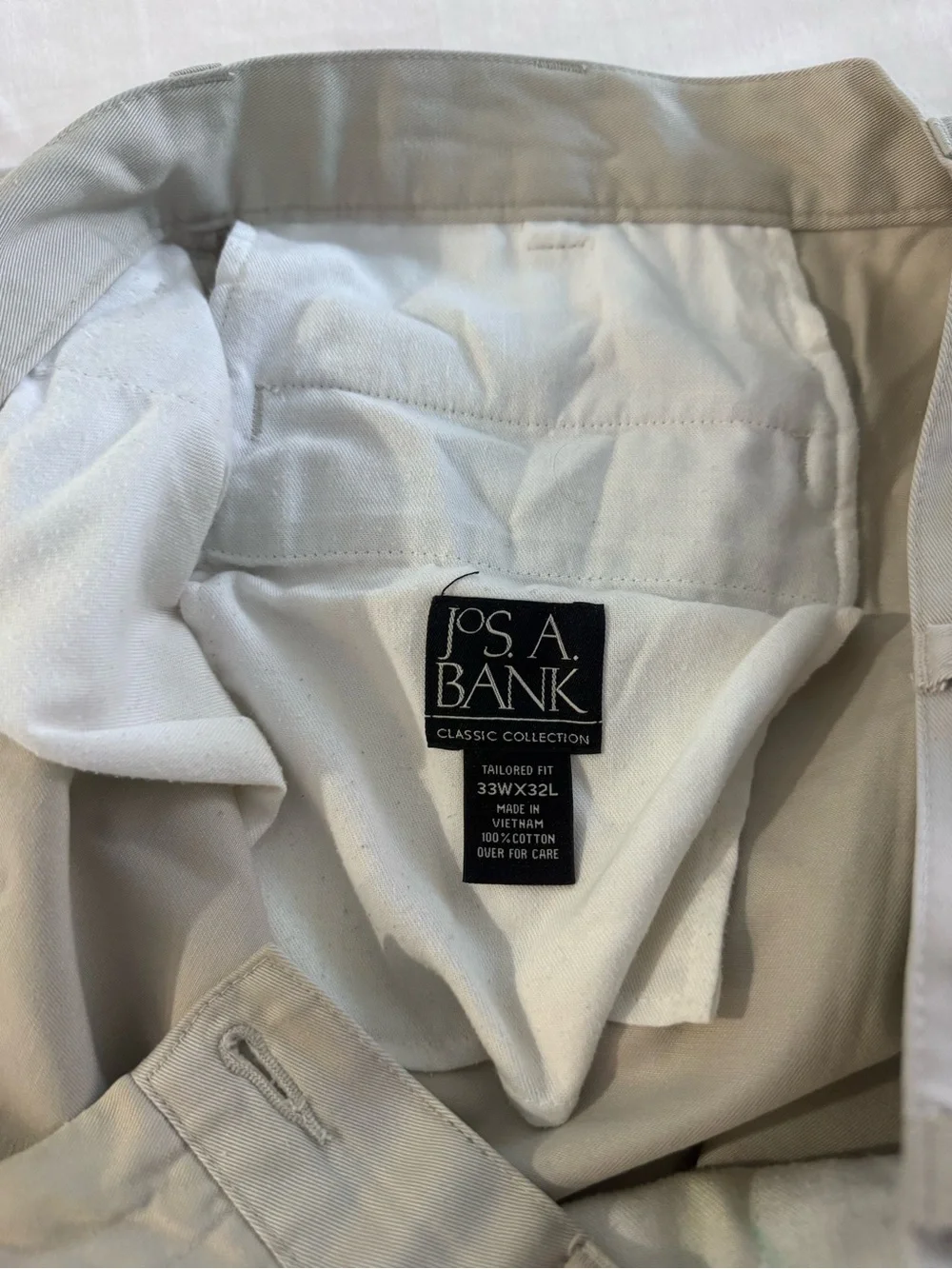 Jos. A. Bank Khaki / Stone Men's Dress Pants